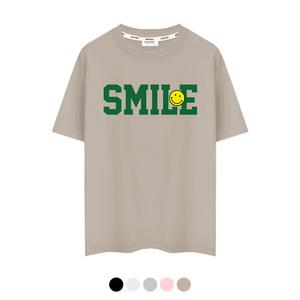 제네브 국내생산 쿨코튼 20수 반팔티셔츠 레터링스마일/M~3XL까지