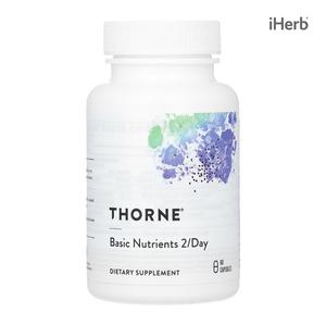 [아이허브] 쏜리서치 기본 영양소 2/데이, 캡슐 60정, 종합비타민 마그네슘 칼슘 루테