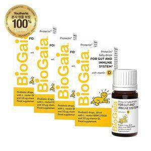 바이오가이아 베이비 드롭 프로바이오틱스 + 비타민D(바틀) 10ml 4개