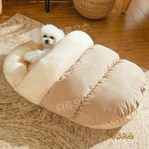 강아지 침낭 반려동물 겨울 용품 소형견 고양이 침대 쿠션 애견집 티류으스