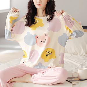 쉬블림로브 (긴팔+긴바지) 여성 캐릭터 홈웨어 파자마 잠옷 세트 GGWD0652