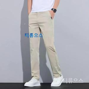 여름용 남성 냉감 실크 캐주얼 바지 일자 통기하다/얇은 핏/슬림 티류으스