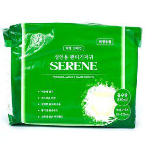 세린 성인용기저귀 팬티형 실속형 대형 10px4팩 / 남녀공용 성인기저귀