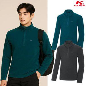 콜핑 남성 초극세 플리스 아늑한 등산 긴팔 반집업 티셔츠 2444TK584M