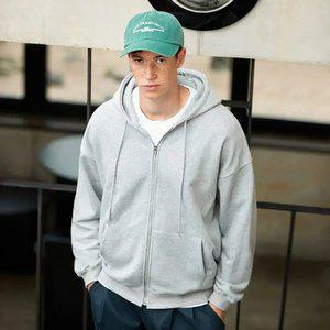 플루크 에센셜 오버핏 무지 후드 집업 FZT501