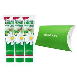 허바신 카밀 소프트 핸드크림 75ml 3개 (선물박스 포함/유통기한 임박)