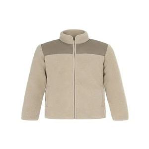 [오스틴리드]라이트베이지 우븐배색 플리스 점퍼-A2JJ2406