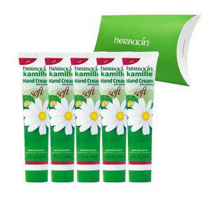 허바신 카밀 소프트 핸드크림 75ml 5개 (선물박스 포함/유통기한 임박)