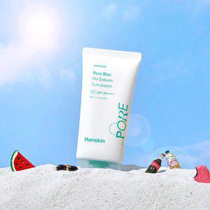 [한스킨] 모공 블러 노세범 선크림 50ml SPF50+ PA++++