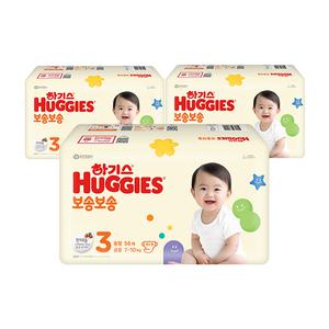 하기스 NEW 보송보송 밴드 3단계 공용, 56매, 3팩, 1개 (168매)