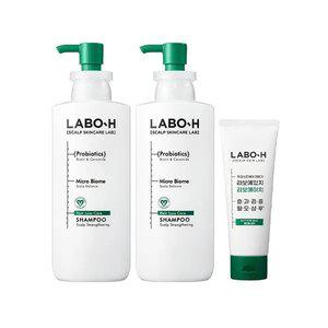 라보에이치 탈모케어 두피강화 샴푸, 400ml 2개 + 증정(112ml, 1개)