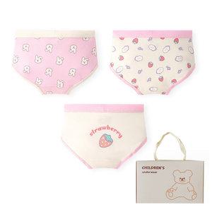 스트로베리 여아 삼각팬티 3매(N121)+선물포장