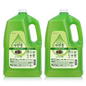 [내일도착]자연퐁 주방세제 솔잎 용기형 3.1kg 2개