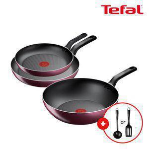 테팔 인덕션 메를로 후라이팬 웍 3종세트(팬24+28+웍28)(+조리도구 1종)