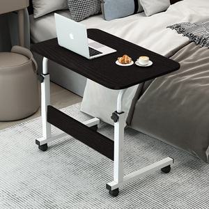 심플 우드 코팅 다용도 사이드 테이블 이동 바퀴 책상 간편한 높낮이조절 사이드책상