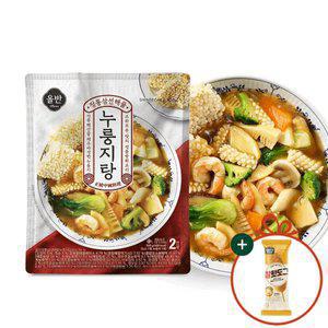 [신세계푸드] 올반 정통삼선해물누룽지탕 500g x2 개+찰핫도그 80g 1개 증정