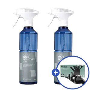 [내일도착]불스원 크리스탈 철분제거제 500ml 2개입+(세차 전용 니트릴 장갑 10매 증정