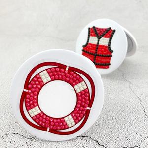 반짝반짝 보석십자수 생존수영 손거울(옵션)