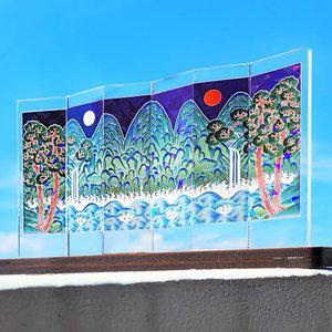 일월오봉도 자개 스티커 아크릴 미니 탁상 장식 만들기 키트 / 외국인선물 한국기념품