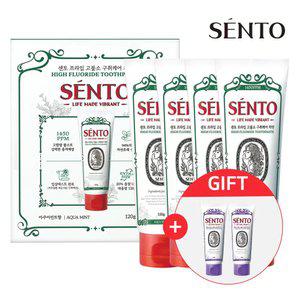 프.라임 구취케어 고.불소치약 아쿠아민트향 120g 4개 +잇몸케어2개