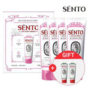 프.라임 미백케어 화.이트닝 치약 퓨어.민트향 120g 4개 +구취케어2개