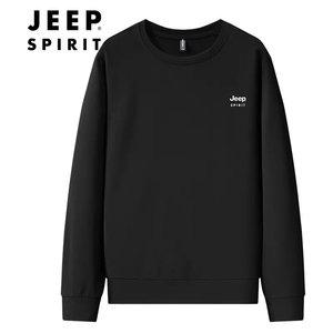 JEEP SPIRIT 남자 긴팔티 데일리 오버핏 무지 면질 맨투맨