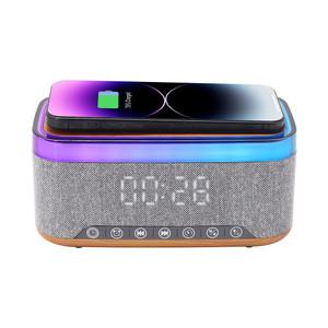 액센 고속무선충전기 화이트노이즈 블루투스 스피커 알람시계