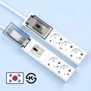 아이정 4000W 고용량 멀티탭 과부하 누전차단 2구 3구 대용량 멀티콘센트