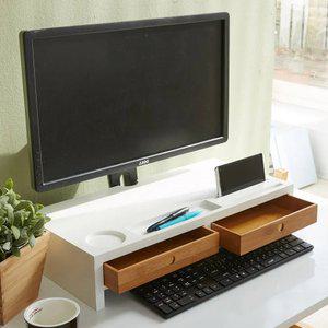 애니 모니터선반 서랍형/ 모니터 화분 다용도받침대/ 소품 수납 수납함/ 정리함/ 노트