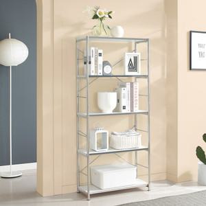 프라임 튼튼한 미드센츄리 5단 서재 책장 소품 수납 장식장 화분 진열대 책꽂이 잡지꽂