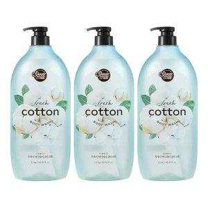 샤워메이트 바디워시 클린코튼, 1.2kg, 3개