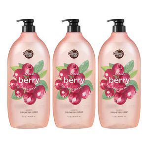 샤워메이트 내추럴 바디워시 크랜베리, 1.2kg, 3개
