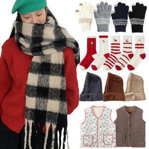 [10+20+5%] 겨울 필수템 모음전 머플러/장갑/수면양말/바라클라바/잠옷