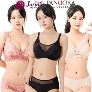 [비너스 비비안] 브라 팬티 세트 빅사이즈 여성 속옷 브래지어 노와이어 여자 A B C D