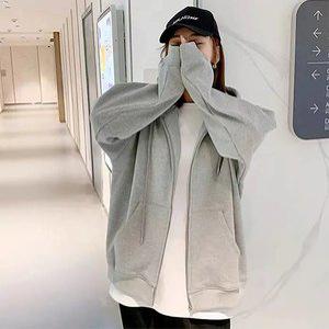 남녀공용 심플 오버핏 후드 집업 베이직 데일리 빅사이즈 루즈 와이드핏 트렌디 후드티