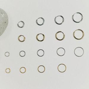 써지컬스틸 원터치 링 귀걸이 세그먼트 피어싱 데일리 심플 초슬림 링 피어싱