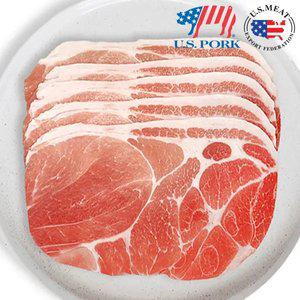 돼지 목전지 왕목살 구이용 1kg 미국산