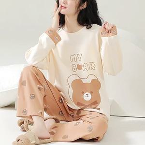 쉬블림로브 (긴팔+긴바지) 여성 캐릭터 홈웨어 파자마 잠옷 세트 GGWD0628