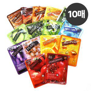 [20매] 메이아일랜드 리얼 에센스 마스크팩 11종 초.특.가 (콜라겐/알로에/오이/알부틴