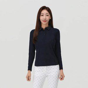 [엘르골프] 여성 자가드 폴로티셔츠_6J65205