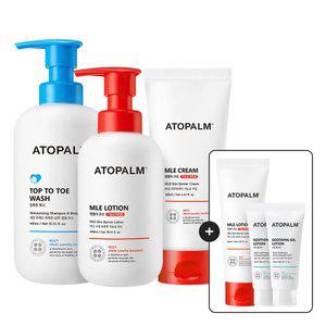 [아토팜 BEST SET] MLE크림160m+MLE로션300m+탑투토워시460ml GIFT) 수딩젤20ml*2+엠엘