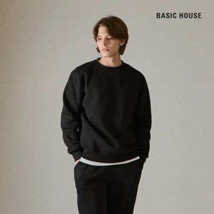 (정상가:39,900원) 베이직하우스 남성 기모 레귤러핏 맨투맨티셔츠 WYTS7101