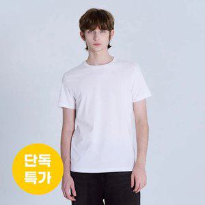 (정상가:15,900원) 베이직하우스 면30수 레귤러핏 라운드 무지반팔티셔츠 LATS0126