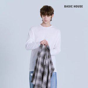 (정상가:25,900원) 베이직하우스 순면30수 릴렉스핏 라운드 긴팔 티셔츠 LATS0124