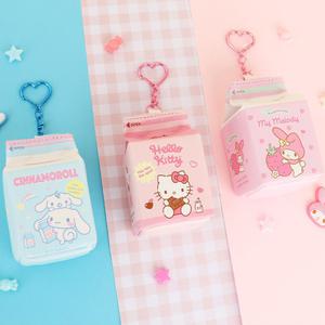 귀여운 산리오 캐릭터 우유팩 미니 파우치 키링 / 핸드폰 에어팟 가방 장식 열쇠고리