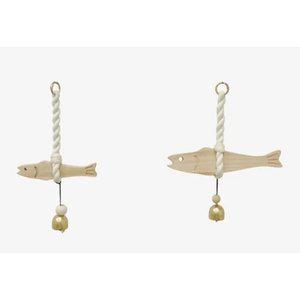 J2K 풍경 우드 행운 인테리어 종 도어벨 액막이 명태