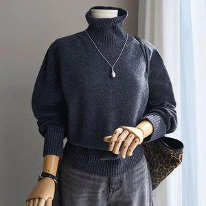 (안나앤모드) (프리미엄 라인) A. 클라우드 울100 새들니트[니트D0925P01]