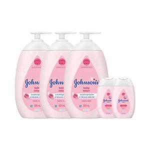 존슨즈 핑크 로션 베이비파우더향 500ml, 3개+증정(핑크로션 100ml, 2개)