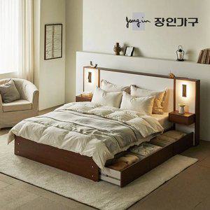 장인가구 밤비 호텔 통서랍 수납침대 프레임 SS/D/Q/K/LK 모음전