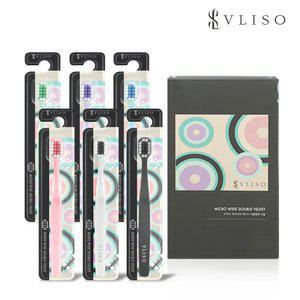 VLISO 브리소 마이크로 와이드 더블벨벳 1입x6개입 부드러운 칫솔 잇몸 마사지 임산부
